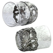 Load image into Gallery viewer, Antique French sterling silver cut crystal glass tumbler cup