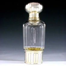 Load image into Gallery viewer, Antique French Sterling Silver Cut Glass Flask