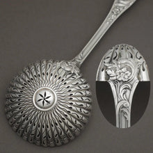 Load image into Gallery viewer, Antique French Sterling Silver Sugar Tongs & Sifter Spoon Set