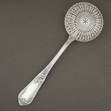 Load image into Gallery viewer, Antique French Sterling Silver Sugar Tongs & Sifter Spoon Set