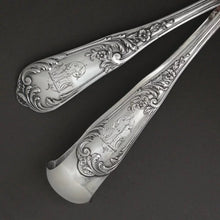 Load image into Gallery viewer, Antique French Sterling Silver Sugar Tongs & Sifter Spoon Set
