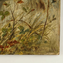 Load image into Gallery viewer, Antique German Hunting Scene Painting Moritz Müller (1841-1899) Spaniel Dog & Rabbit