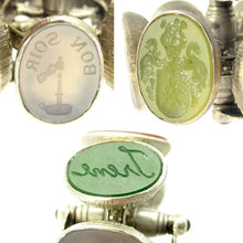 Load image into Gallery viewer, Antique Silver Wax Seal Wheel / Rotating Letter Desk Stamp