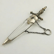 Load image into Gallery viewer, Antique Victorian Perfume Bottle Chatelaine, Figural Sword