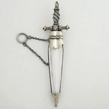 Load image into Gallery viewer, Antique Victorian Perfume Bottle Chatelaine, Figural Sword