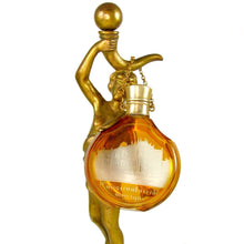 Load image into Gallery viewer, Antique Bohemian Glass Cut to Clear Engraved Perfume Bottle Chatelaine