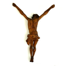 Load image into Gallery viewer, Antique Hand Carved Wood Corpus Christi Jesus Christ Sculpture Figure