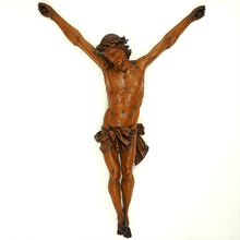 Load image into Gallery viewer, Antique Hand Carved Wood Corpus Christi Jesus Christ Sculpture Figure
