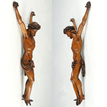 Load image into Gallery viewer, Antique Hand Carved Wood Corpus Christi Jesus Christ Sculpture Figure
