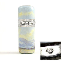 Load image into Gallery viewer, Antique French .800 Silver Enamel Scent Perfume Bottle, Boar's Head Hallmark