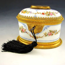 Load image into Gallery viewer, Antique French opaline glass jewelry box