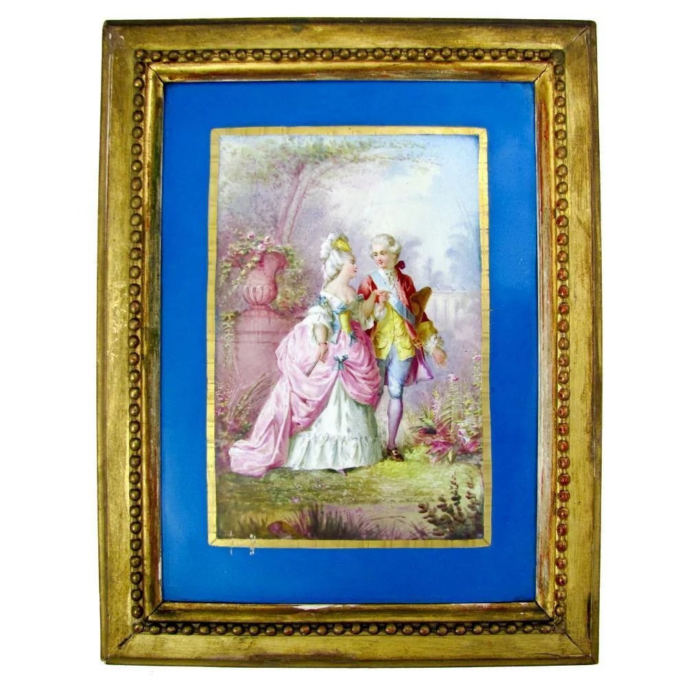 SÈVRES　セーヴル　キャビネットプレート　肖像画　アンティーク Antique French Hand Painted Porcelain Portrait Plaque Sevres