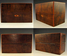 Load image into Gallery viewer, Antique French Tea Caddy Box, Old Paris Porcelain Bottles