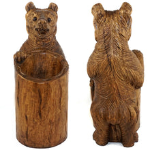 Load image into Gallery viewer, Large 18" Tall Black Forest Style Carved Wood Bear