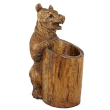 Load image into Gallery viewer, Large 18" Tall Black Forest Style Carved Wood Bear