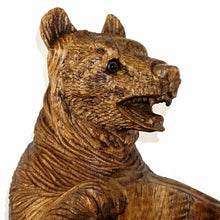 Load image into Gallery viewer, Large 18" Tall Black Forest Style Carved Wood Bear