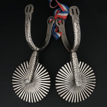 Load image into Gallery viewer, Vintage Hand Forged Chilean Chile Cowboy Spurs, Original Box