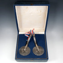 Load image into Gallery viewer, Vintage Hand Forged Chilean Chile Cowboy Spurs, Original Box