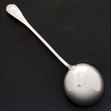 Load image into Gallery viewer, French Sterling Silver Soup Serving Ladle, Acorn Motif