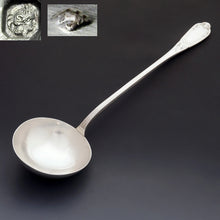 Load image into Gallery viewer, French Sterling Silver Soup Serving Ladle, Acorn Motif