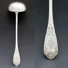 Load image into Gallery viewer, French Sterling Silver Soup Serving Ladle, Acorn Motif