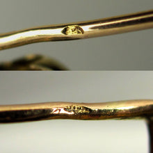 Load image into Gallery viewer, French 18K Yellow Gold Stick Pin Brooch Diamond Ruby Emerald Sapphire