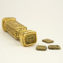 Load image into Gallery viewer, Antique Bronze French Wax Seal Stamp Set, Hidden Drawer, Sceau Etui