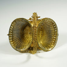 Load image into Gallery viewer, Antique French Vitrine Jewelry Box Beveled Glass Gilt Bronze Ormolu Basket