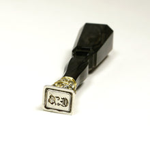 Load image into Gallery viewer, Antique French .800 Silver Wax Seal, Banded Agate Stone Handle, Desk Stamp