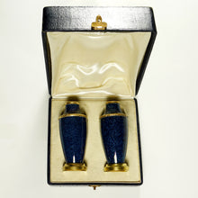 Load image into Gallery viewer, Boxed Pair Antique French Sevres Paul Milet Ceramic Vases Gilt Bronze