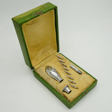 Load image into Gallery viewer, Antique French Silver Cane or Parasol Handle Umbrella Set, Art Nouveau Motif