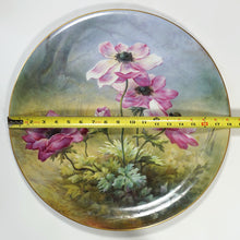 Load image into Gallery viewer, French Limoges Plate Charger Hand Painted Porcelain Large 18" Wall Plaque Pink Poppy Flowers, William Guerin / Artist Signed