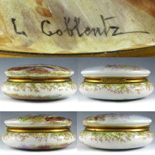 Load image into Gallery viewer, Large Antique French Limoges Enamel on Bronze Jewelry Casket, Box, Signed L. Coblentz, Mother & Child Scene