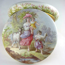 Load image into Gallery viewer, Large Antique French Limoges Enamel on Bronze Jewelry Casket, Box, Signed L. Coblentz, Mother & Child Scene