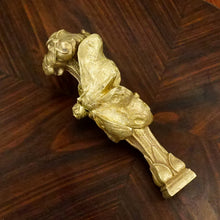 Load image into Gallery viewer, Antique Art Nouveau French Bronze Figural Wax Seal, Butterflies & Rose, Louis Théophile Hingre (1832-1911)