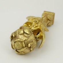 Load image into Gallery viewer, Antique Art Nouveau French Bronze Figural Wax Seal, Butterflies & Rose, Louis Théophile Hingre (1832-1911)