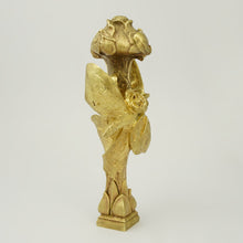 Load image into Gallery viewer, Antique Art Nouveau French Bronze Figural Wax Seal, Butterflies & Rose, Louis Théophile Hingre (1832-1911)