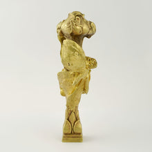 Load image into Gallery viewer, Antique Art Nouveau French Bronze Figural Wax Seal, Butterflies & Rose, Louis Théophile Hingre (1832-1911)