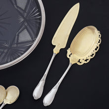 Load image into Gallery viewer, Antique French Sterling Silver 39pc Flatware Service, Forks & Spoons Set for 18, Dessert / Ice Cream, And Cut Crystal Dish