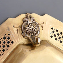 Load image into Gallery viewer, Antique French Sterling Silver Compote Tazza Gold Vermeil Serving Dish Footed Tray Rococo Shell &amp; Pierced Lattice

