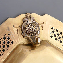 Load image into Gallery viewer, Antique French Sterling Silver Compote Tazza Gold Vermeil Serving Dish Footed Tray Rococo Shell & Pierced Lattice