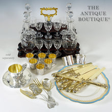 Load image into Gallery viewer, Antique French Sterling Silver Coffee Tea Cup & Saucer Set, Shamrock Clover Antique French Sterling Silver Coffee Tea Cup & Saucer Set, Shamrock Clover