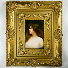 Load image into Gallery viewer, Antique Hutschenreuther German Porcelain Portrait Plaque Hand Painted Signed Wagner