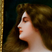 Load image into Gallery viewer, Antique Hutschenreuther German Porcelain Portrait Plaque Hand Painted Signed Wagner