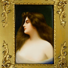 Load image into Gallery viewer, Antique Hutschenreuther German Porcelain Portrait Plaque Hand Painted Signed Wagner