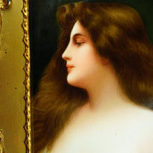 Load image into Gallery viewer, Antique Hutschenreuther German Porcelain Portrait Plaque Hand Painted Signed Wagner