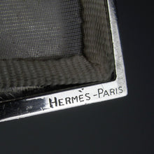 Load image into Gallery viewer, HERMES Paris French 18K Gold & Silver Jeweled Compact Mirror, Ruby Gems, Horse & Carriage Logo