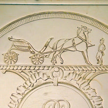 Load image into Gallery viewer, HERMES Paris French 18K Gold & Silver Jeweled Compact Mirror, Ruby Gems, Horse & Carriage Logo