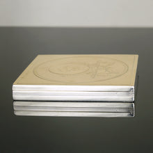 Load image into Gallery viewer, HERMES Paris French 18K Gold & Silver Jeweled Compact Mirror, Ruby Gems, Horse & Carriage Logo