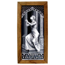 Load image into Gallery viewer, LARGE Antique 19c French Limoges Enamel on Copper Grisaille Portrait Plaque,